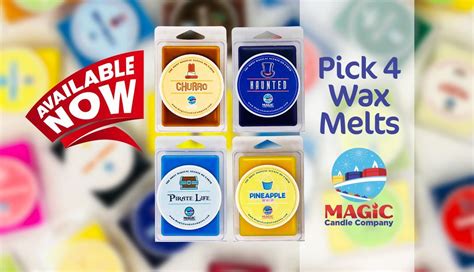 Aromatic wax melts from magic candle company